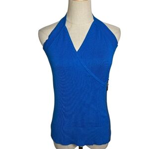 Cache Vibrant Blue Knit Sleeveless Top